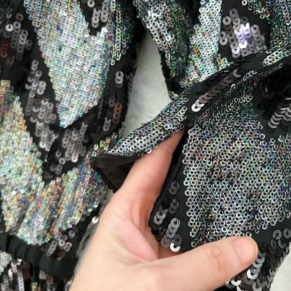 NWT- CHASER Sequin Open Back Mini Dress
