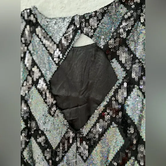 NWT- CHASER Sequin Open Back Mini Dress