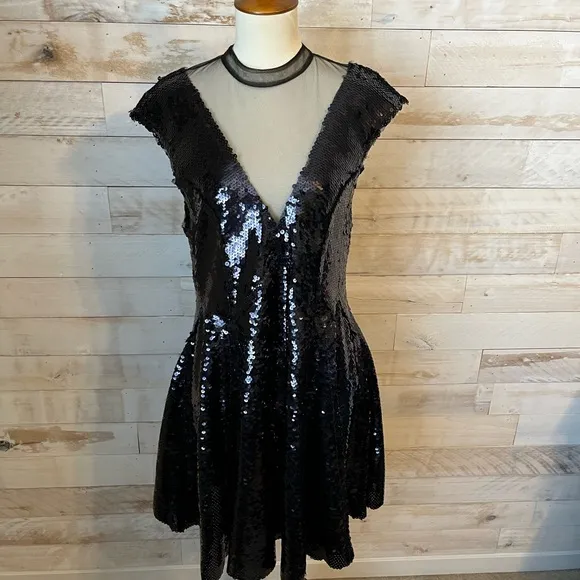 NWT Free people dusk till dawn mini sequin dress size M