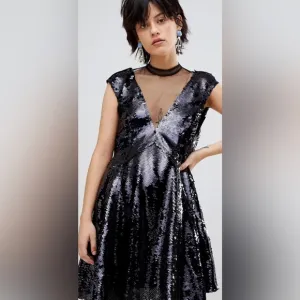 NWT Free people dusk till dawn mini sequin dress size M