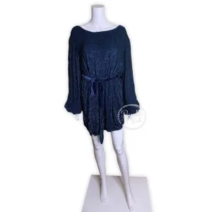NWT Retrofete Selma Sequin Dress Navy Blue