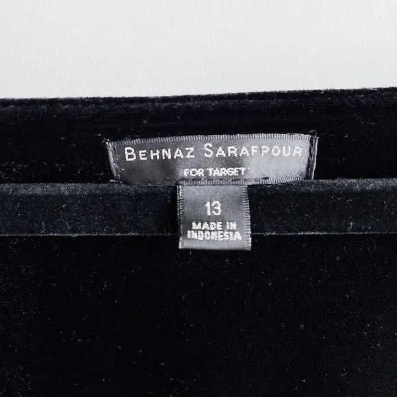 NWT BEHNAZ SARAFPOUR x TARGET | Black Velvet Dress | 13