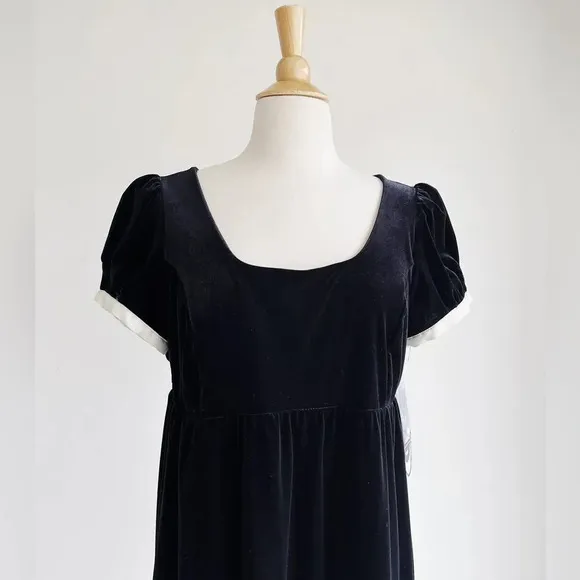 NWT BEHNAZ SARAFPOUR x TARGET | Black Velvet Dress | 13
