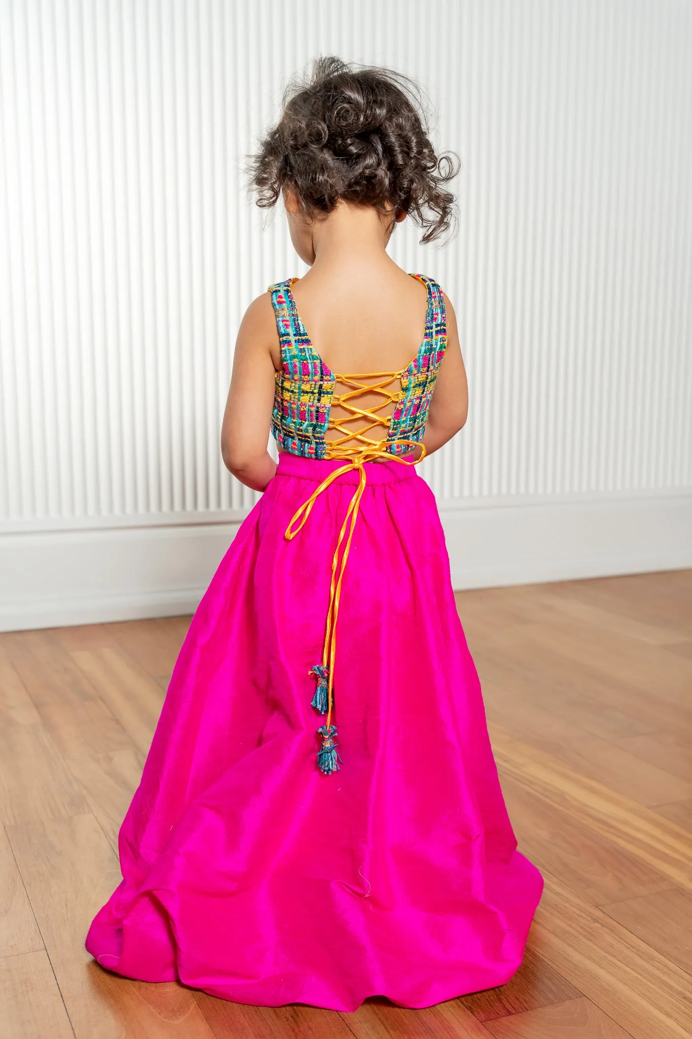 NYA Kids Bubble Hem Lehenga Skirt