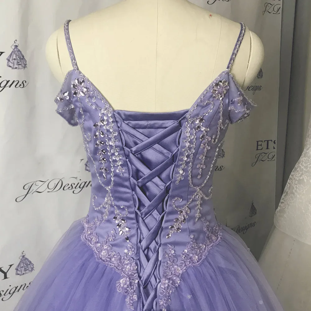 off the shoulder purple prom dresses 2020 beaded crystals elegant lace appliqué prom gown