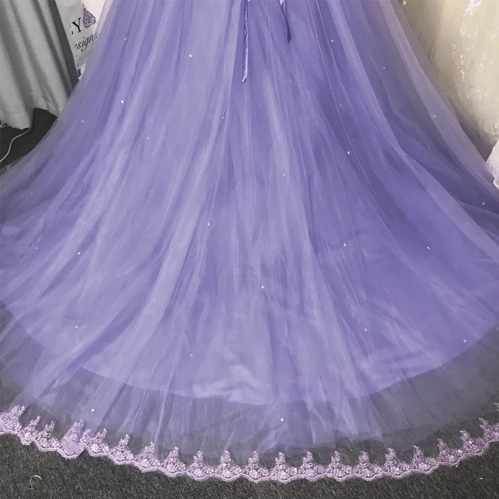 off the shoulder purple prom dresses 2020 beaded crystals elegant lace appliqué prom gown