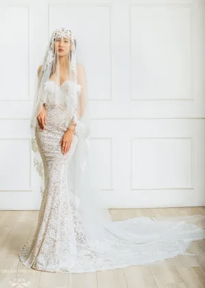 Old Hollywood Glamour Inspired Bridal Veil (#Meliza)