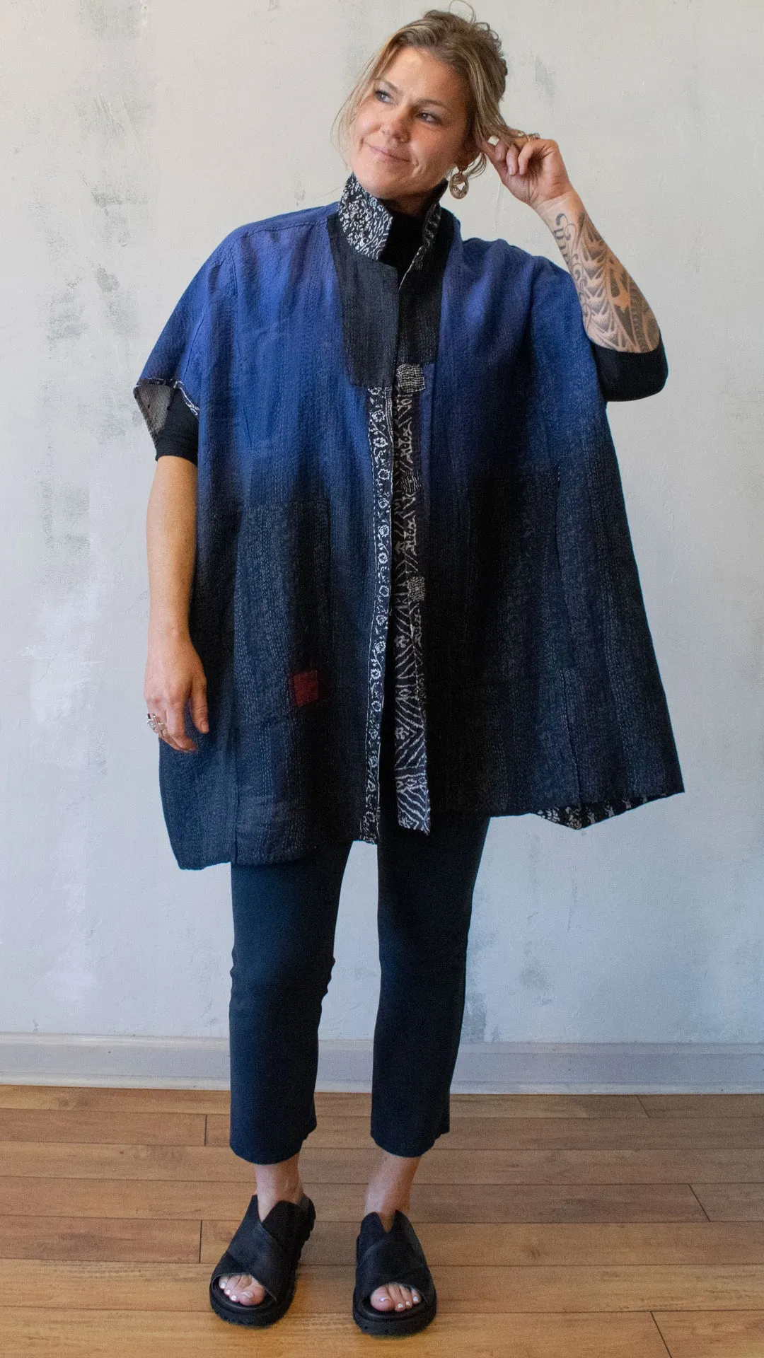 Ombre Poncho Top