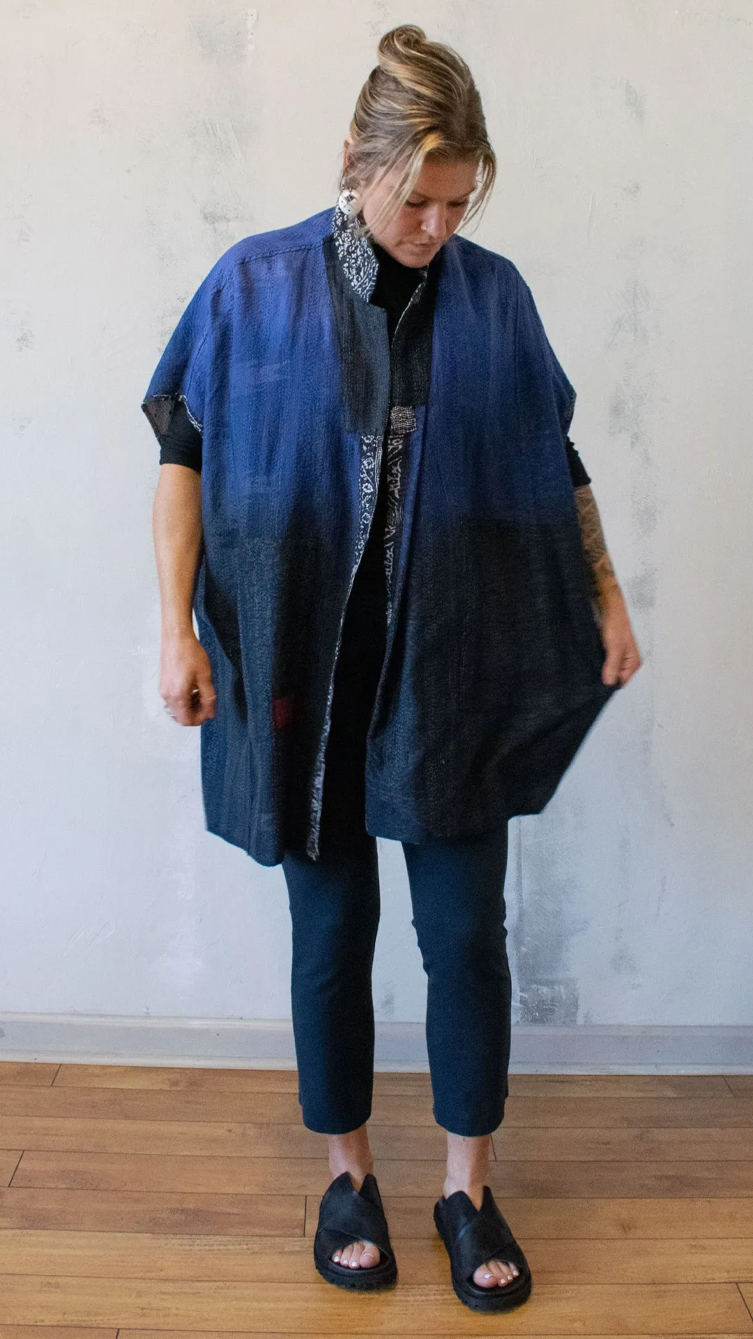 Ombre Poncho Top