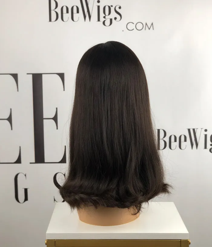 Orthodox Jewish Wigs Dark Brown Human Hair Wig