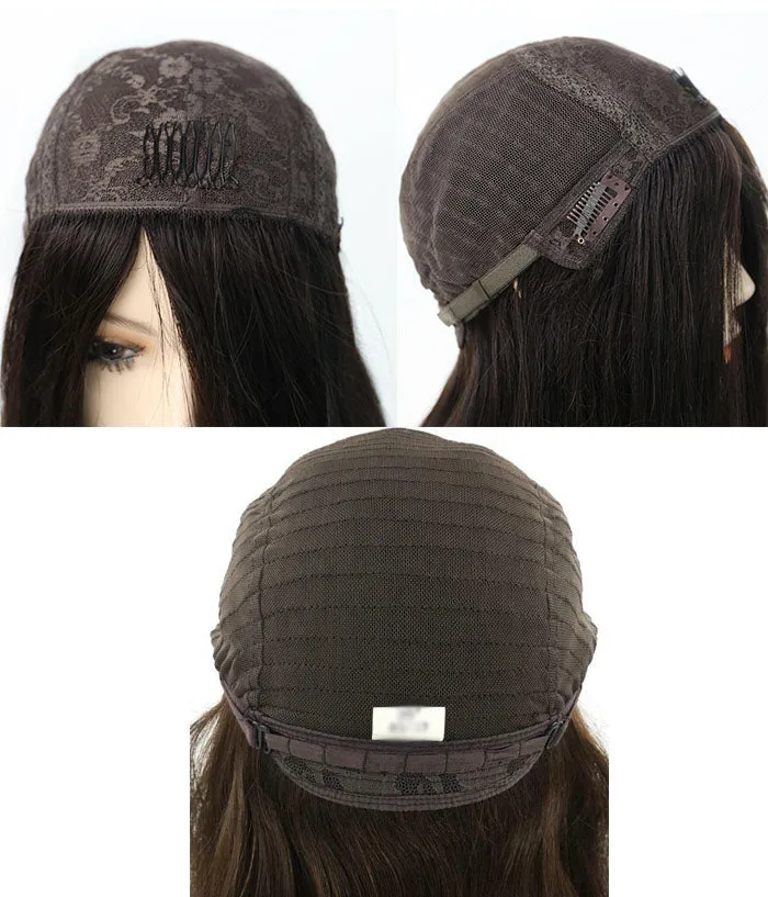 Orthodox Jewish Wigs Dark Brown Human Hair Wig
