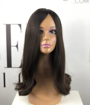 Orthodox Jewish Wigs Dark Brown Human Hair Wig