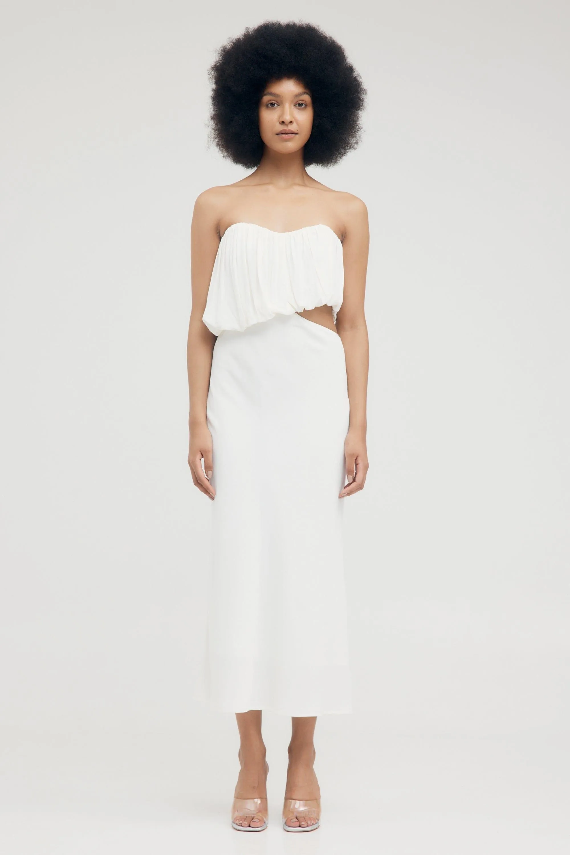 OVERFLOW 2.0 STRAPLESS DRESS | VANILLA