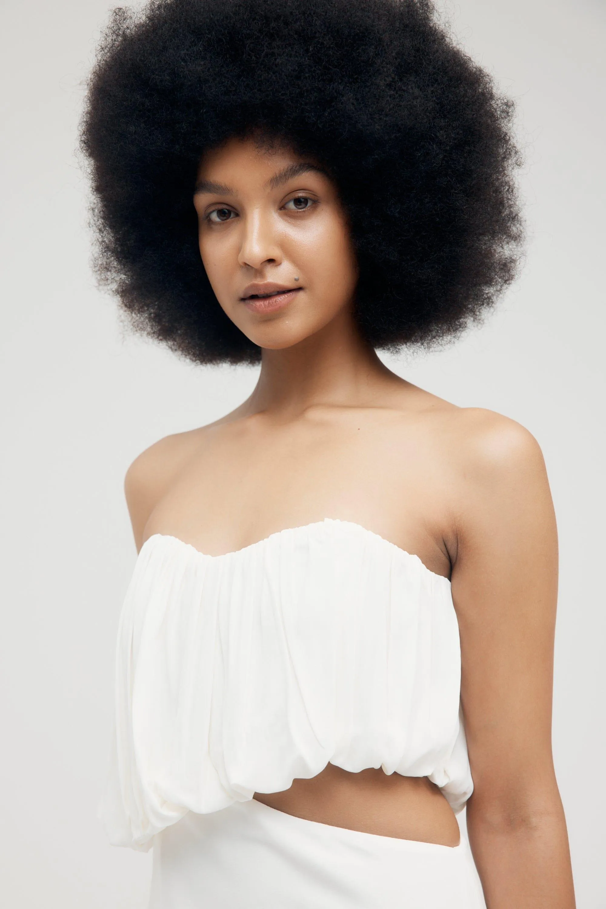 OVERFLOW 2.0 STRAPLESS DRESS | VANILLA