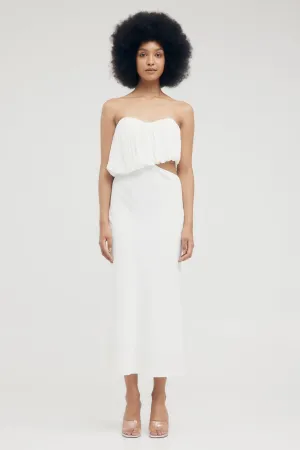 OVERFLOW 2.0 STRAPLESS DRESS | VANILLA