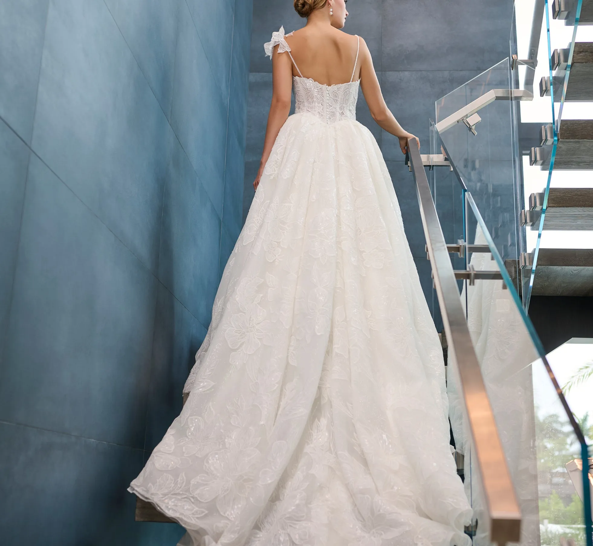 Overlace Ball Gown in Ivory