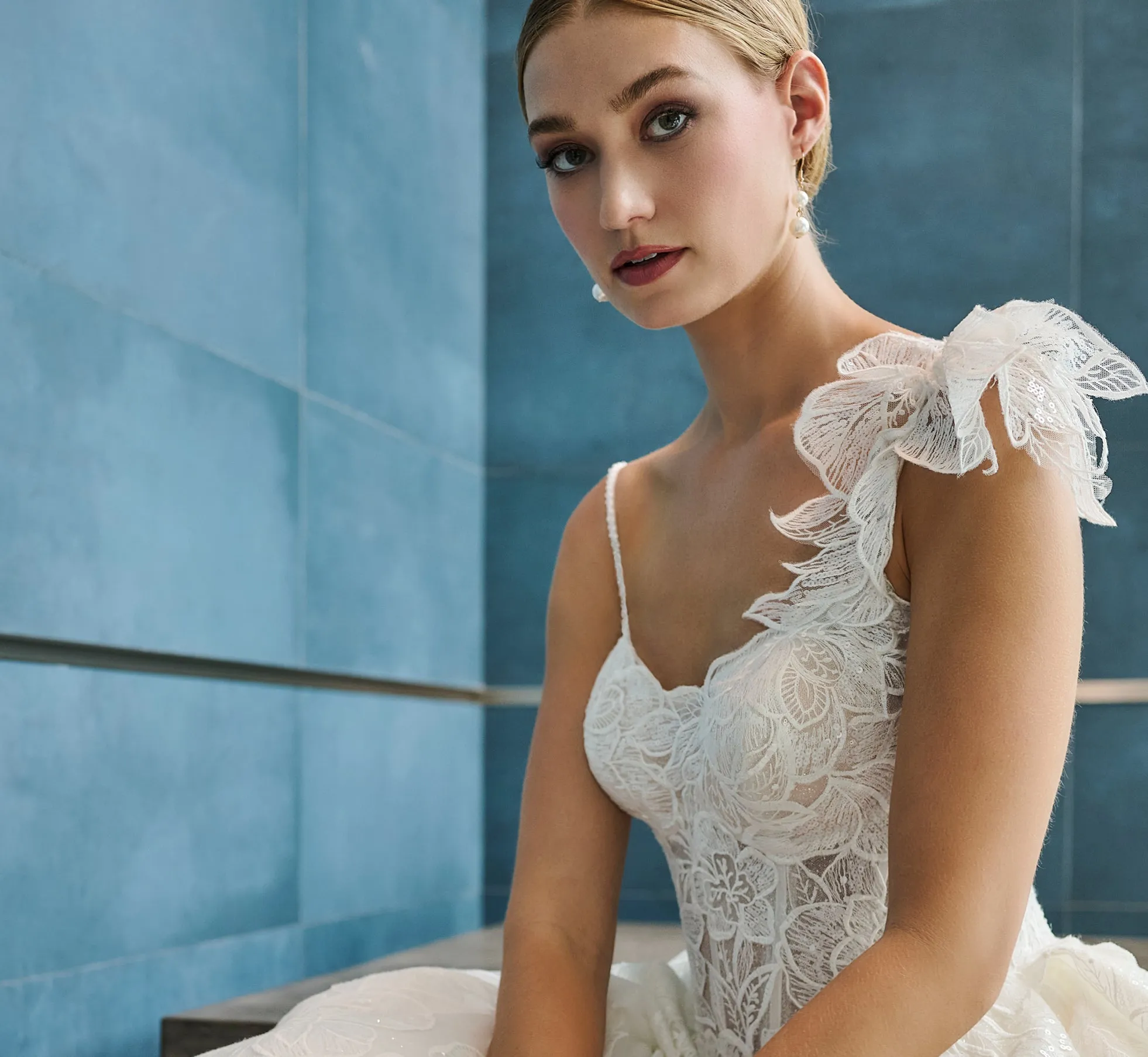 Overlace Ball Gown in Ivory