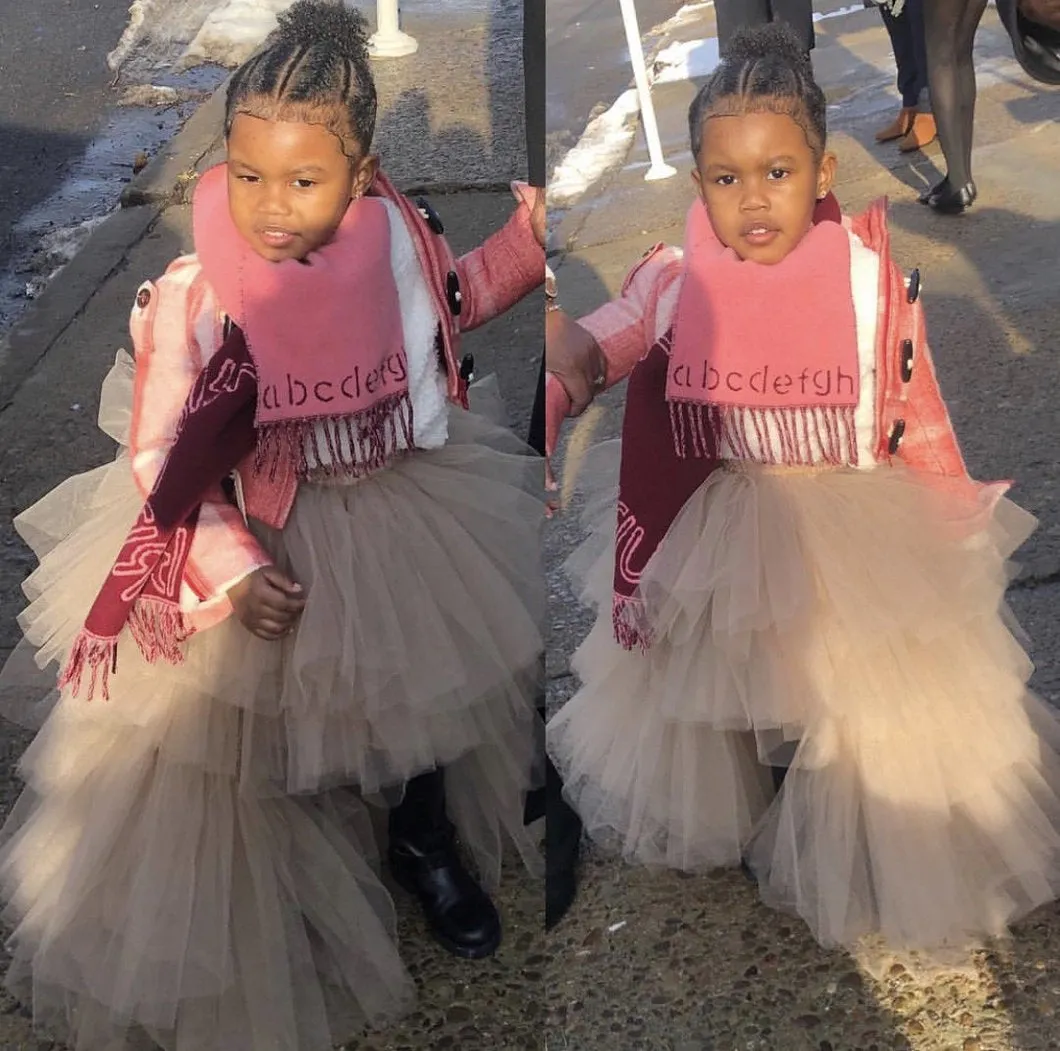 Oyemwen Kids Tutu Tulle Orchid High Low Skirt