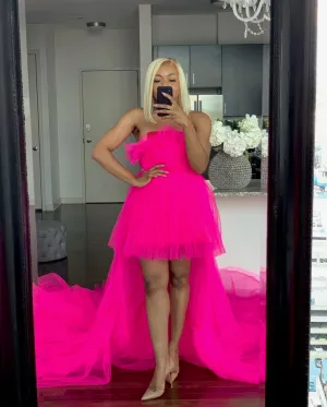 Oyemwen Tiered High Low Tulle Maxi Tutu Dress (Custom Colors Available)
