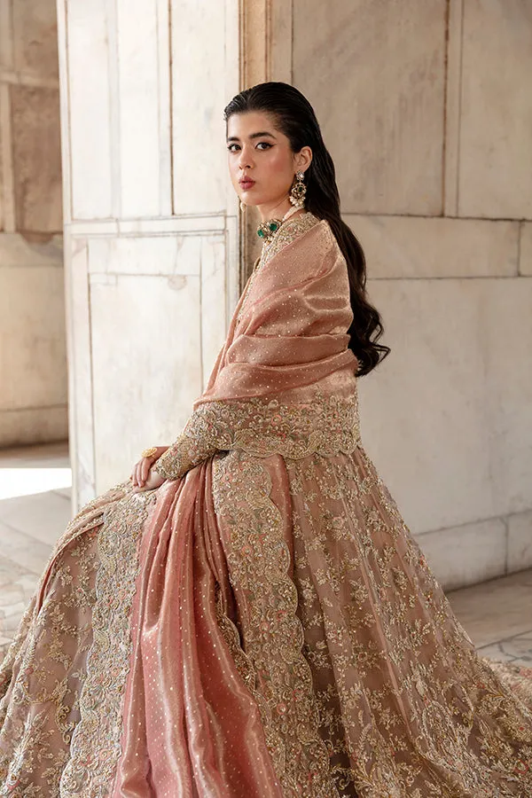 Pakistani Bridal Dress in Pishwas Frock Lehenga Style