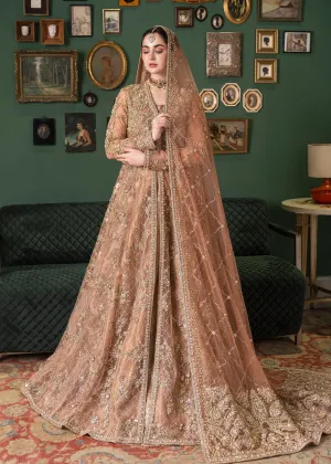 Pakistani Bridal Dress in Pishwas Frock Lehenga Style