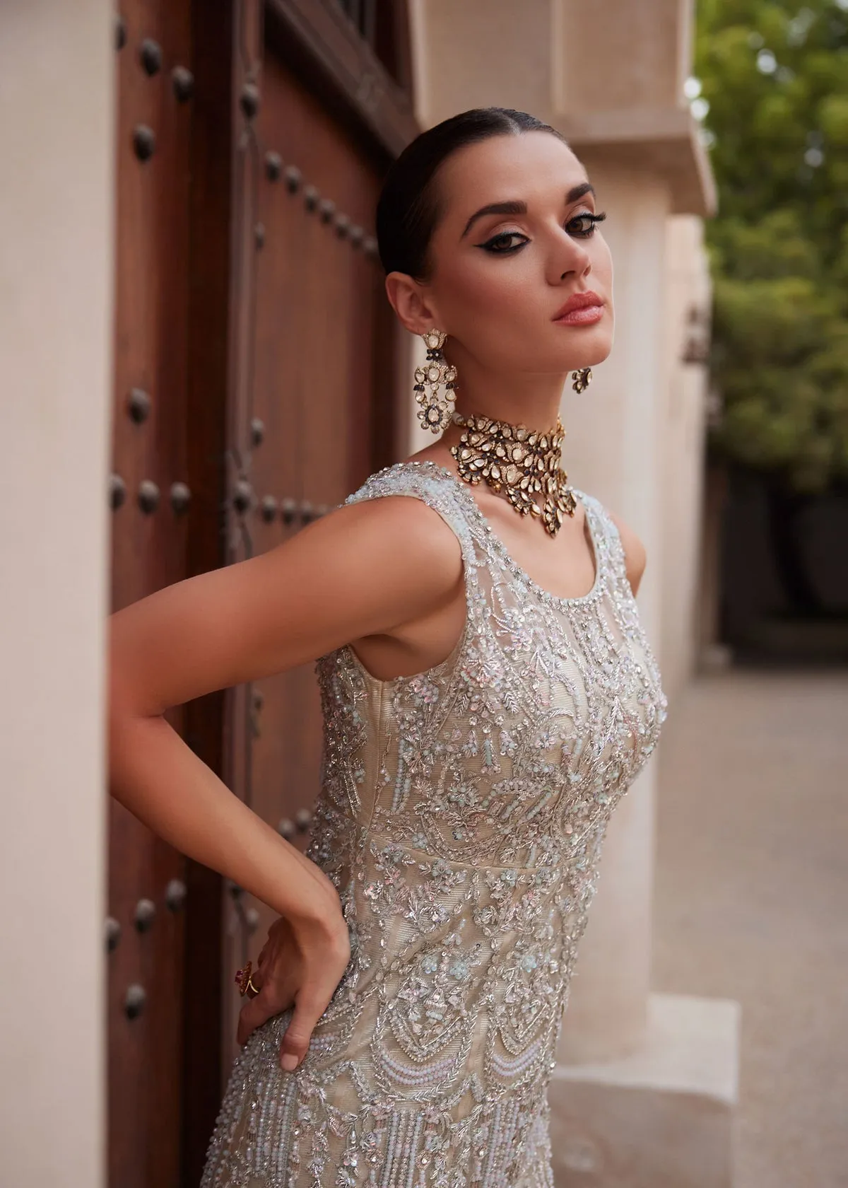 Pakistani Bridal Dress in Royal Embellished Gown Style