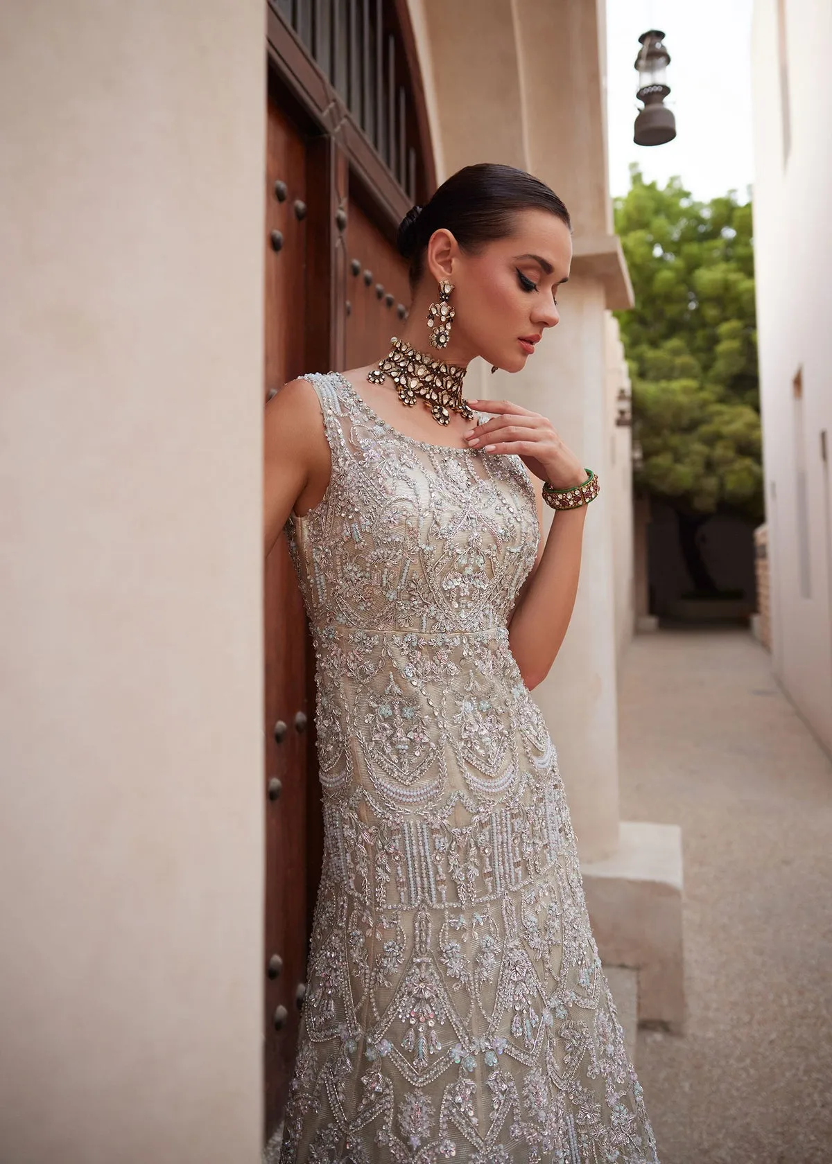 Pakistani Bridal Dress in Royal Embellished Gown Style