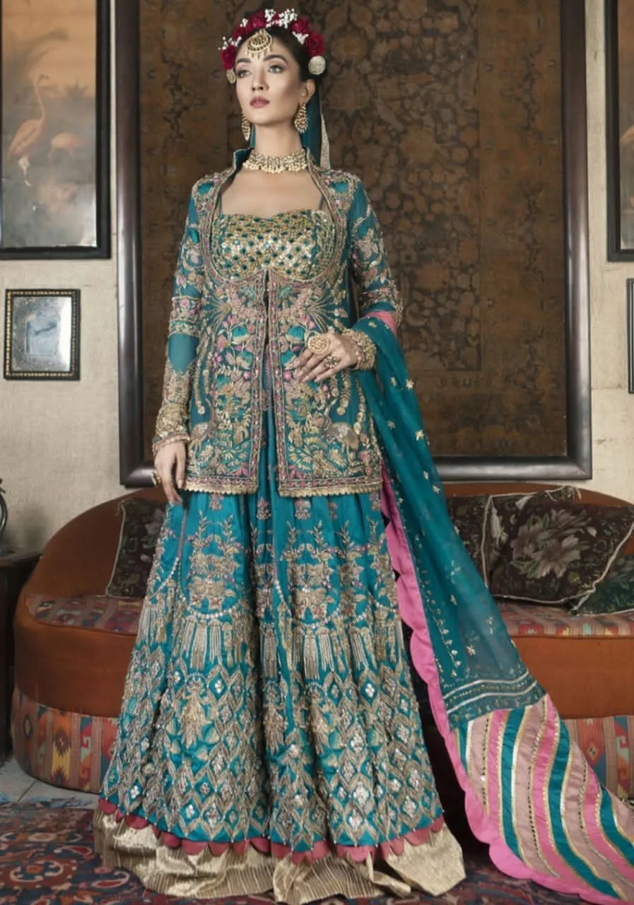 Pakistani Bridal Gown with Lehnga #Y6237