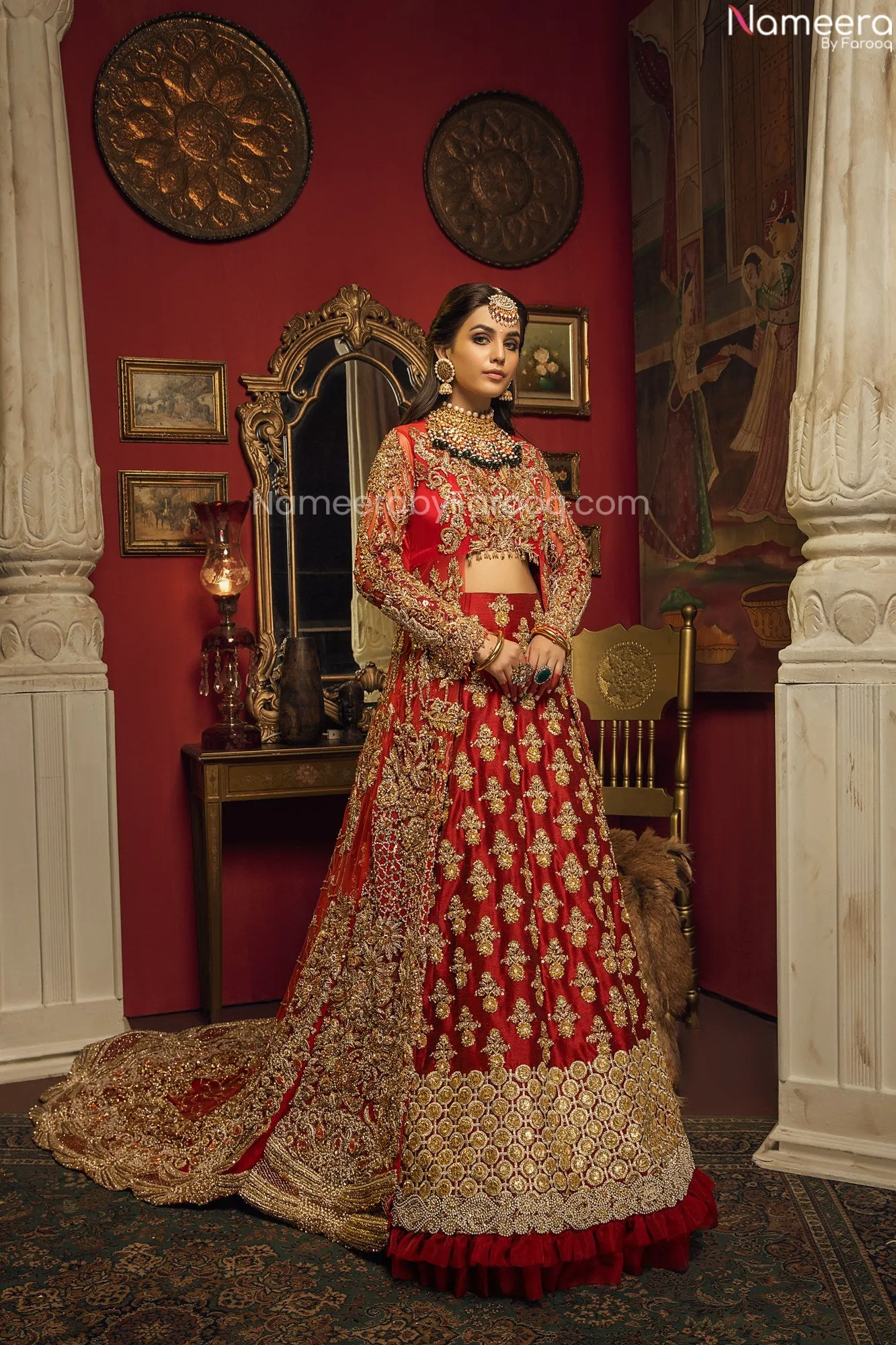 Pakistani Designer Attire Lehenga with Jacket #BN884