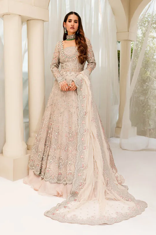 Pakistani Long Gown and Bridal Lehenga in Pastel Color