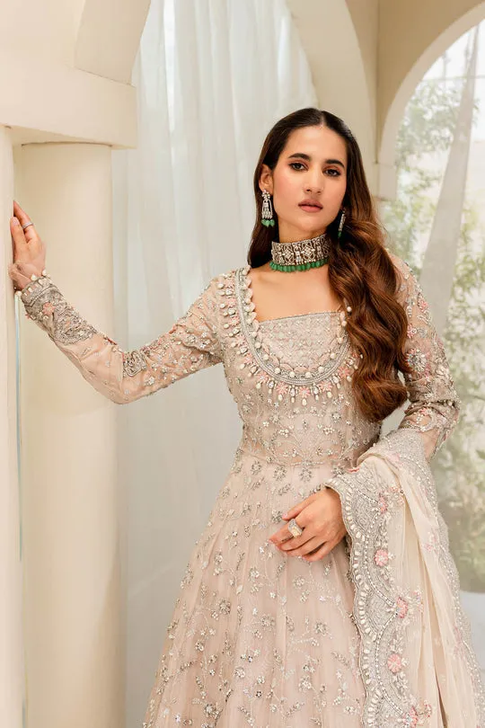 Pakistani Long Gown and Bridal Lehenga in Pastel Color