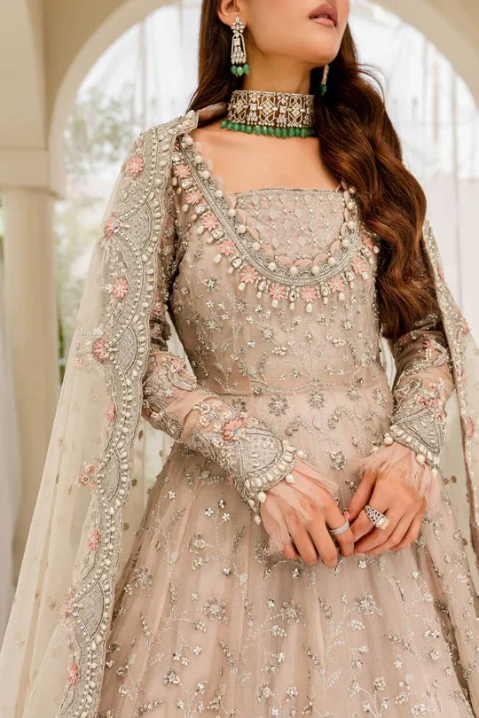 Pakistani Long Gown and Bridal Lehenga in Pastel Color