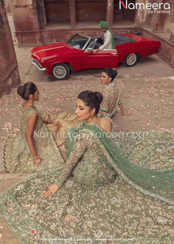 Pakistani Wedding Dress Designer Lehenga Gown #BN119