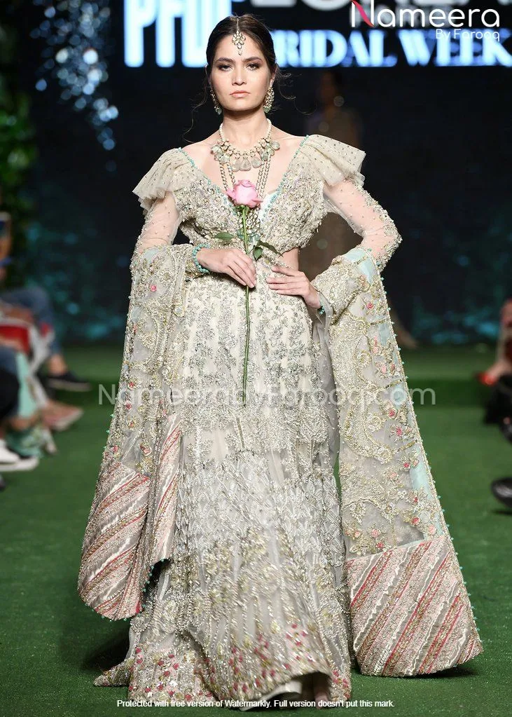 Pakistani Wedding Dress Designer Lehenga Gown #BN119