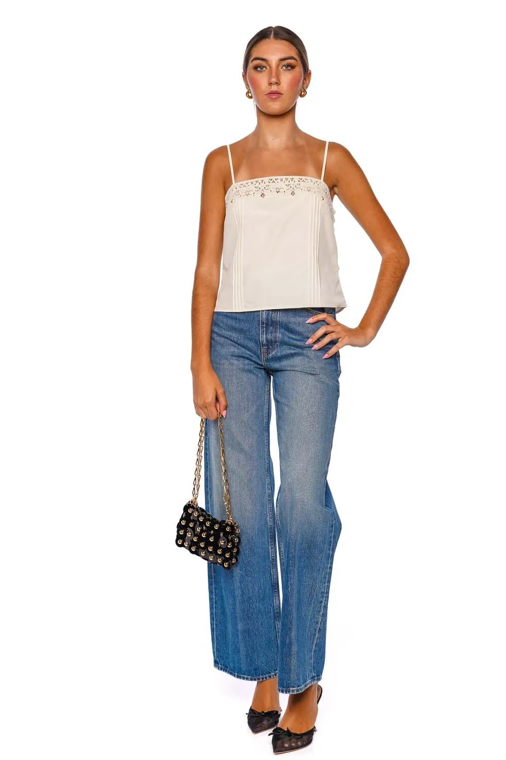 Palma Pearl Lace Camisole Top