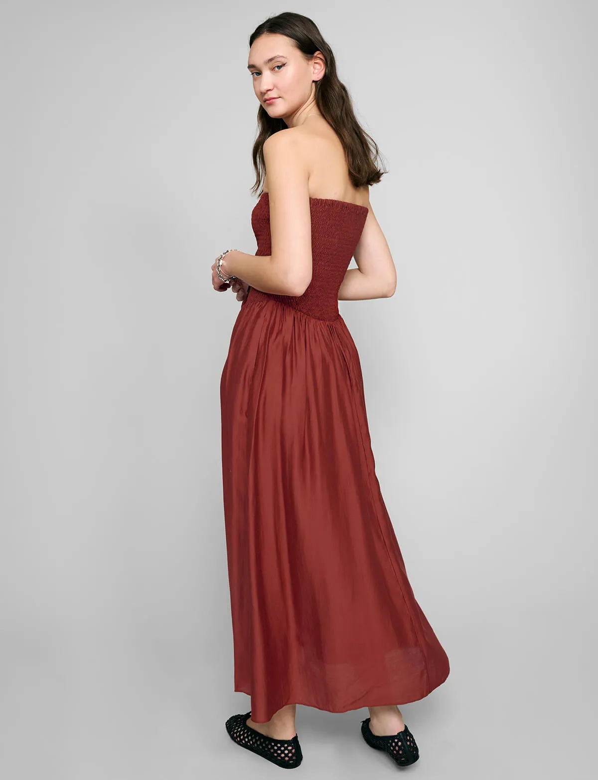 Paprika-Red Strapless Dress-BESTSELLER