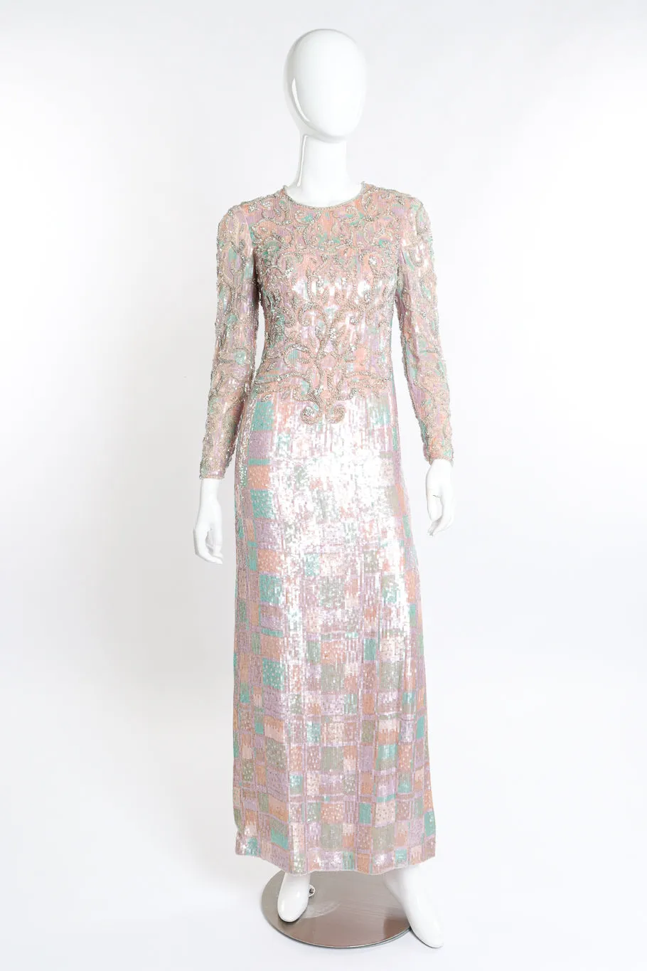 Pastel Fleur Beaded Gown