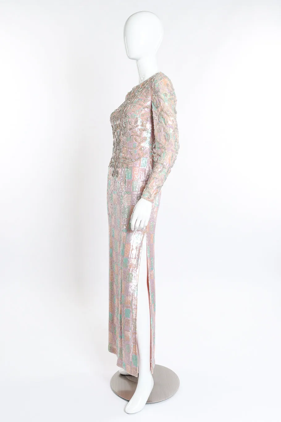 Pastel Fleur Beaded Gown