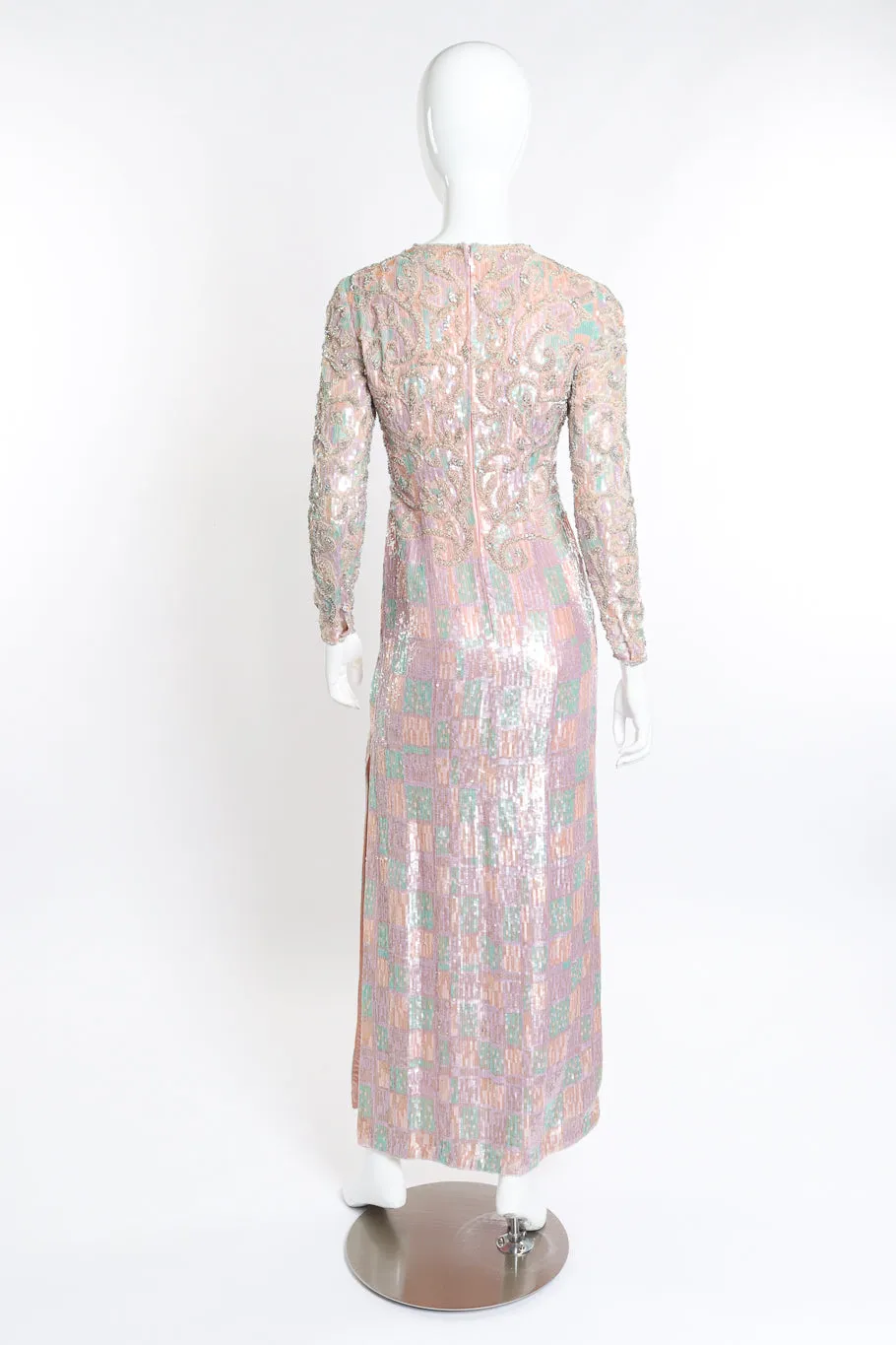 Pastel Fleur Beaded Gown