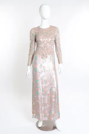 Pastel Fleur Beaded Gown