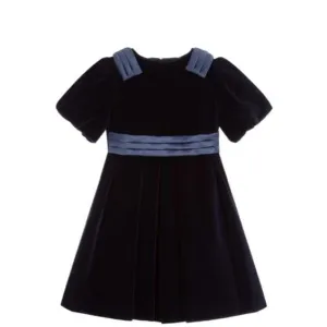 PATACHOU NAVY  VELVET DRESS