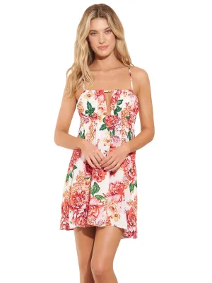 Paulina Short Dress in Carnation