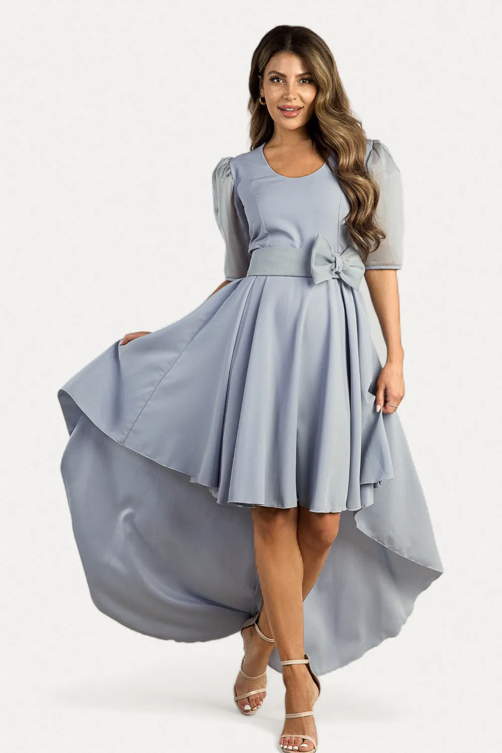 Pia Gray High-Low Dress