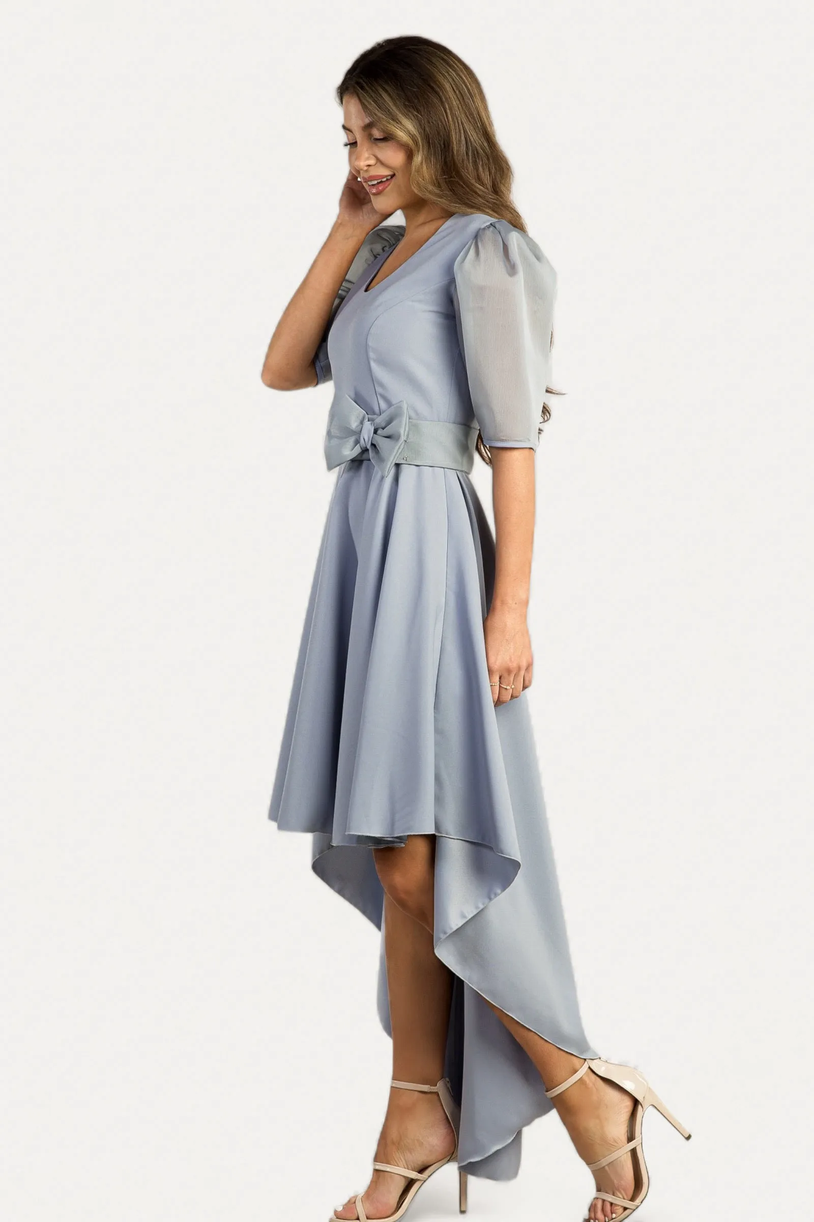 Pia Gray High-Low Dress