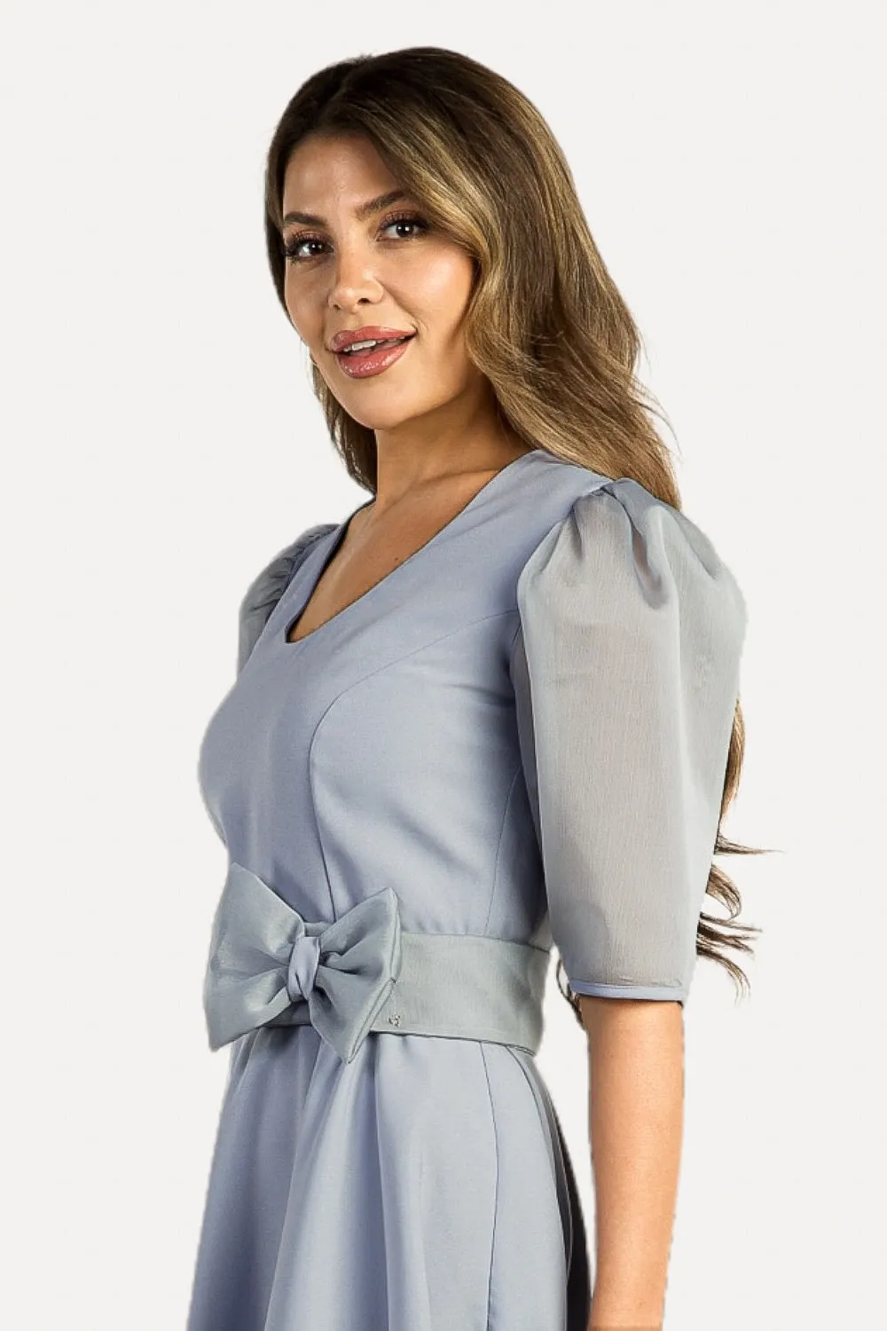 Pia Gray High-Low Dress