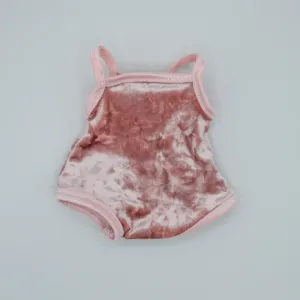 Pink velvet stretch leotard - Made to order