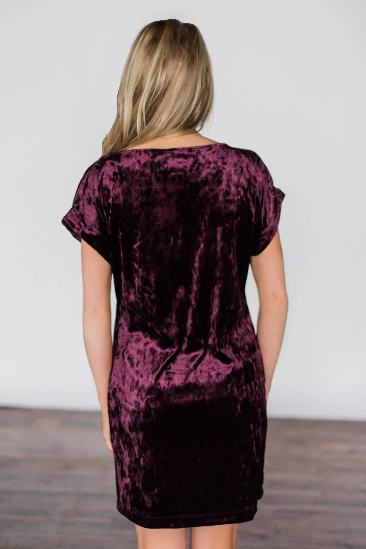 Plum Velvet Dress