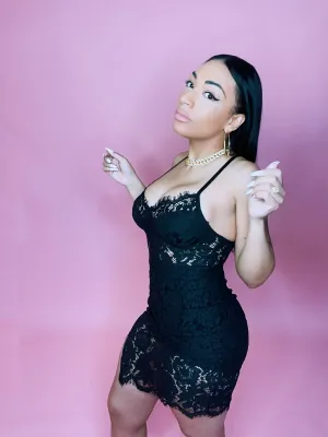 Premium Lifestyle Lace Mini Dress