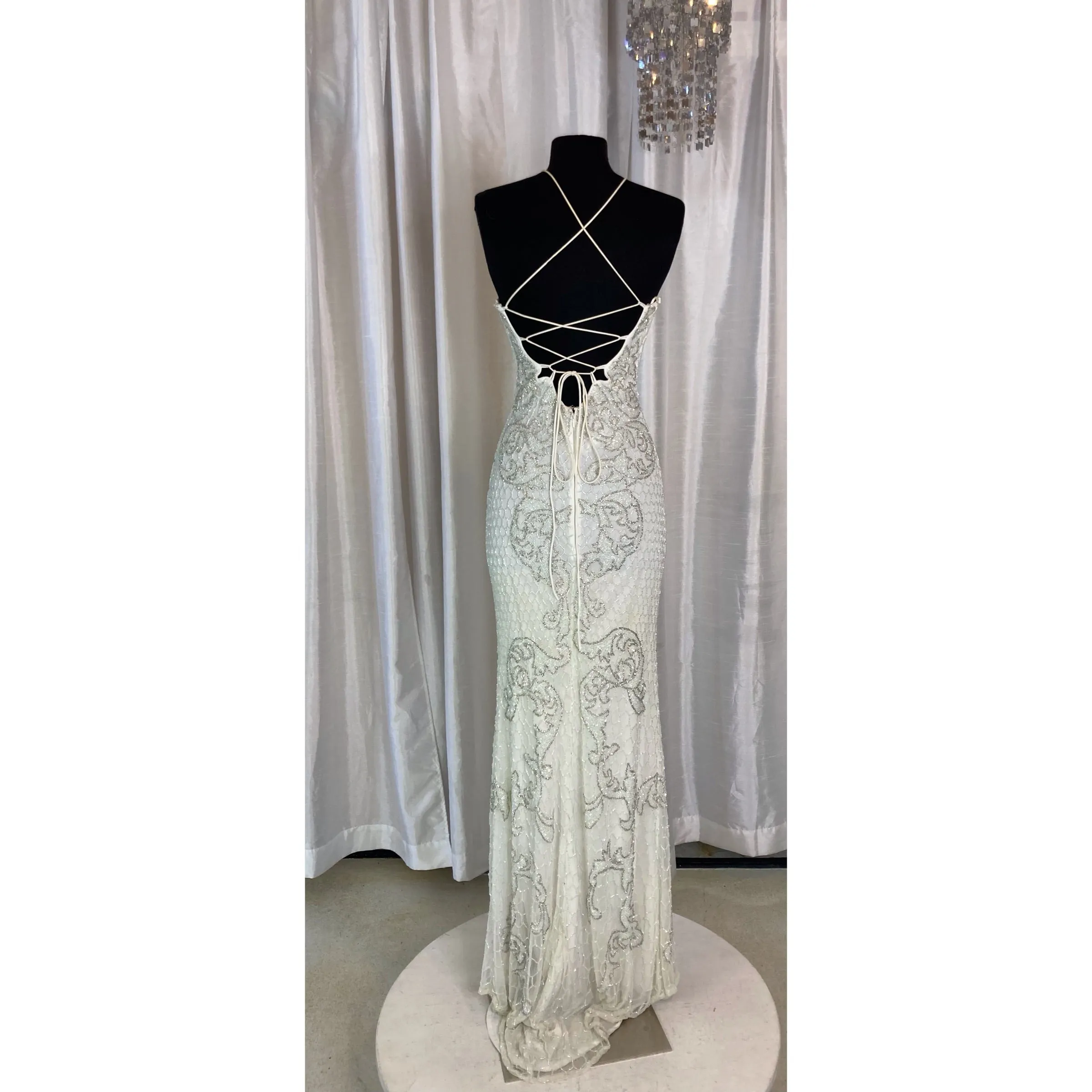 PRIMAVERA Style 3438 Long Gown White Size 2