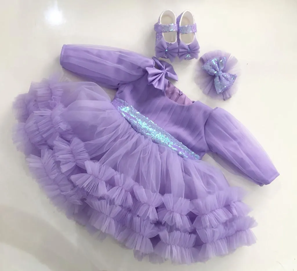 Princess Sequin Tulle Tutu Bow Dress